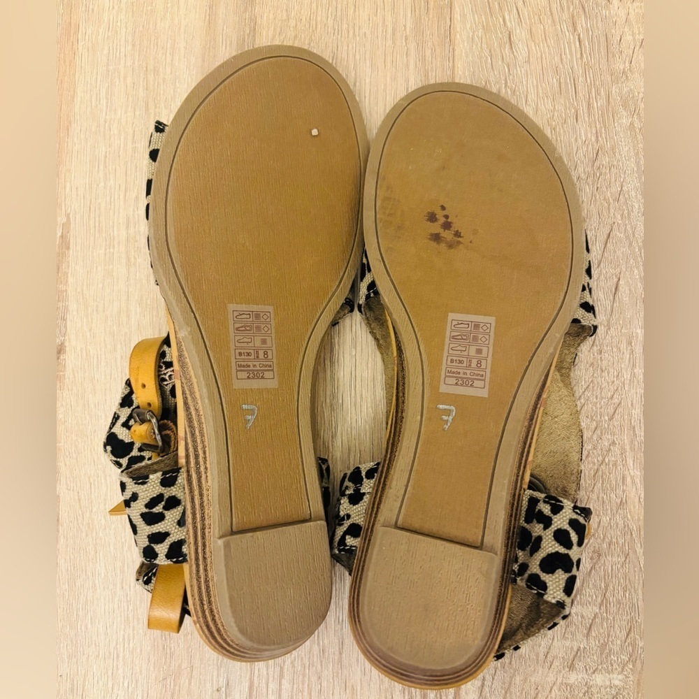 Blowfish Bluemoon animal print Shoe Sandals Size 8 - Picture 5 of 11